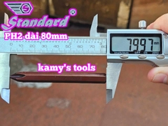 Mũi vít đóng bake 4 cạnh PH2 thép cao cấp S2 dài 36mm 80mm Standard