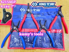 Bộ kìm mở phe 4 chi tiết dài 7 inch Kingtony 42154GP