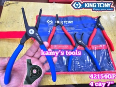 Bộ kìm mở phe 4 chi tiết dài 7 inch Kingtony 42154GP
