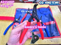 Bộ kìm mở phe 4 chi tiết dài 7 inch Kingtony 42154GP