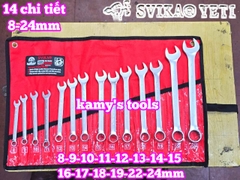 Bộ cờ lê vòng miệng Yeti đầu búa 14 chi tiết 8-24mm YETI-32201A