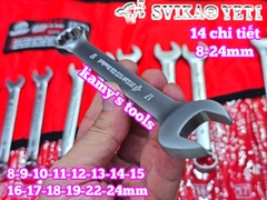 Bộ cờ lê vòng miệng Yeti đầu búa 14 chi tiết 8-24mm YETI-32201A