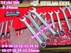 Bộ cờ lê vòng miệng Yeti đầu búa 14 chi tiết 8-24mm YETI-32201A