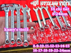 Bộ cờ lê vòng miệng Yeti đầu búa 14 chi tiết 8-24mm YETI-32201A