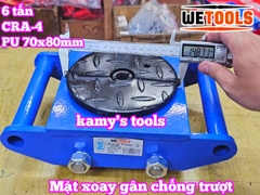 Con rùa di chuyển 6 tấn model CRA-4 Wetools, xe rùa đẩy hàng tải trọng cao giúp di chuyển hàng hoá nặng trong nhà xưởng nhà máy