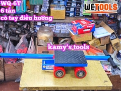 Con rùa chuyển hàng 4 bánh xe 6 tấn WQ-6T có tay cầm điều hướng Wetools