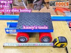 Con rùa chuyển hàng 4 bánh xe 6 tấn WQ-6T có tay cầm điều hướng Wetools