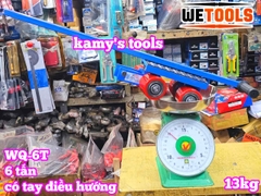 Con rùa chuyển hàng 4 bánh xe 6 tấn WQ-6T có tay cầm điều hướng Wetools