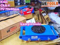 Con rùa đẩy hàng 8 tấn Wetools model CRA-6 6 bánh xe PU