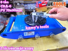 Con rùa đẩy hàng 8 tấn Wetools model CRA-6 6 bánh xe PU
