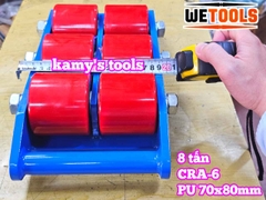 Con rùa đẩy hàng 8 tấn Wetools model CRA-6 6 bánh xe PU