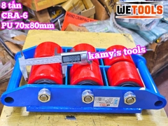 Con rùa đẩy hàng 8 tấn Wetools model CRA-6 6 bánh xe PU