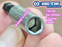 Đầu nối lục giác sang bắn vít 1/4 inch Kingtony model 750-60