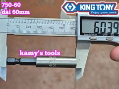 Đầu nối lục giác sang bắn vít 1/4 inch Kingtony model 750-60