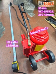 Kích con đội hơi khí nén 50 tấn Wetools WT-15750A chiều cao 260-420mm
