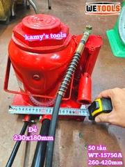Kích con đội hơi khí nén 50 tấn Wetools WT-15750A chiều cao 260-420mm
