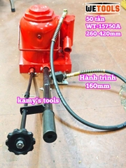 Kích con đội hơi khí nén 50 tấn Wetools WT-15750A chiều cao 260-420mm