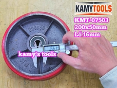 Bánh xe PU mâm gang 200mm 200x50mm Kamytools KMT-07503
