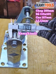 Đế càng bánh xe cố định và xoay loại dày 6mm cho bánh xe 200mm Kamytools KMT-33200A KMT-32200A