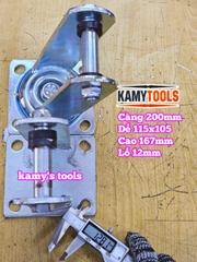 Đế càng bánh xe cố định và xoay loại dày 6mm cho bánh xe 200mm Kamytools KMT-33200A KMT-32200A