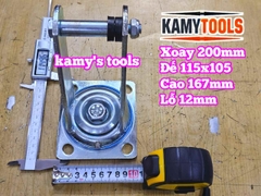 Đế càng bánh xe cố định và xoay loại dày 6mm cho bánh xe 200mm Kamytools KMT-33200A KMT-32200A