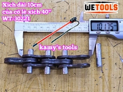 Xích của cờ lê xích 40 inch trở lên dài 100mm Wetools WT-30221 bước xích 36x50mm