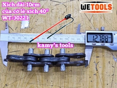 Xích của cờ lê xích 40 inch trở lên dài 100mm Wetools WT-30221 bước xích 36x50mm