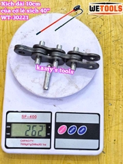 Xích của cờ lê xích 40 inch trở lên dài 100mm Wetools WT-30221 bước xích 36x50mm
