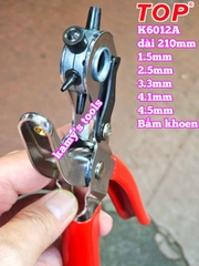 Kìm bấm lỗ dây nịt TOP K6012A kèm 100 khoen (kìm bấm lỗ thắt lưng, kềm bấm lỗ dây nịt)