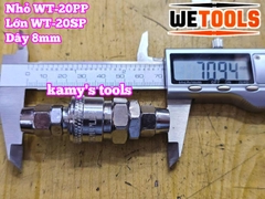Bộ nối nhanh hơi khí nén dùng cho dây hơi 8mm 20SP 20PP Wetools WT-20PP WT-20SP