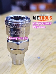 Bộ nối nhanh hơi khí nén dùng cho dây hơi 8mm 20SP 20PP Wetools WT-20PP WT-20SP