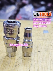 Bộ nối nhanh hơi khí nén dùng cho dây hơi 10mm 30SP 30PP Wetools WT-30SP WT-30PP