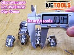 Bộ nối nhanh hơi khí nén dùng cho dây hơi 10mm 30SP 30PP Wetools WT-30SP WT-30PP