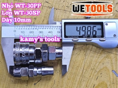 Bộ nối nhanh hơi khí nén dùng cho dây hơi 10mm 30SP 30PP Wetools WT-30SP WT-30PP
