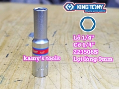 Đầu tuýp 1/4 inch dài 6 cạnh cỡ 1/4 inch Kingtony 223508S