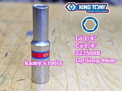 Đầu tuýp 1/4 inch dài 6 cạnh cỡ 1/4 inch Kingtony 223508S