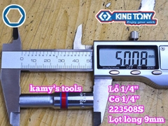 Đầu tuýp 1/4 inch dài 6 cạnh cỡ 1/4 inch Kingtony 223508S
