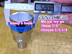 Combo bộ đầu tuýp đầu khẩu 39mm mở nồi xe tay ga Barker 2 chi tiết BARKER-23202