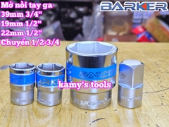 Combo bộ đầu tuýp đầu khẩu 39mm mở nồi xe tay ga Barker 4 chi tiết BARKER-23204
