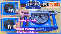 Con rùa chuyển hàng bánh sắt CRA-4 6 tấn Wetools 4 bánh xe di chuyển nâng hạ máy móc