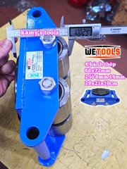Con rùa chuyển hàng bánh sắt CRA-4 6 tấn Wetools 4 bánh xe di chuyển nâng hạ máy móc