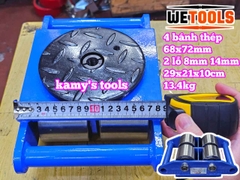 Con rùa chuyển hàng bánh sắt CRA-4 6 tấn Wetools 4 bánh xe di chuyển nâng hạ máy móc