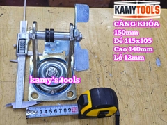 Đế càng bánh xe XOAY KHÓA loại dày 6mm cho bánh xe 150mm Kamytools KMT-38150A