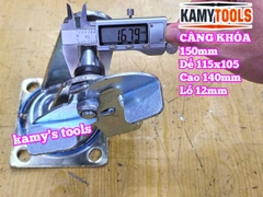 Đế càng bánh xe XOAY KHÓA loại dày 6mm cho bánh xe 150mm Kamytools KMT-38150A