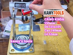 Đế càng bánh xe XOAY KHÓA loại dày 6mm cho bánh xe 150mm Kamytools KMT-38150A