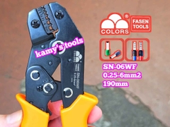Kìm bấm cos pin tròn rỗng Fasen SN-06WF 0.25-6mm2 dài 190mm