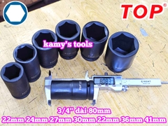 Đầu tuýp 3/4 inch Top 6 cạnh 22mm 24mm 27mm 30mm 32mm 36mm 41mm LU-DTD22 LU-DTD24 LU-DTD27 LU-DTD30 LU-DTD32 LU-DTD36 LU-DTD41