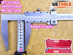 Thước kẹp cơ khí 500mm x 0.02mm mỏ cặp dài 10cm thước cặp Wetools WT-43500A