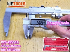 Thước kẹp cơ khí 500mm x 0.02mm mỏ cặp dài 10cm thước cặp Wetools WT-43500A