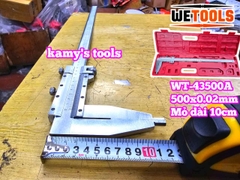 Thước kẹp cơ khí 500mm x 0.02mm mỏ cặp dài 10cm thước cặp Wetools WT-43500A